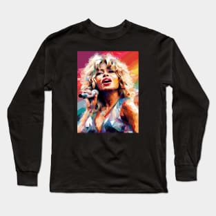 Tina Turner WPAP Long Sleeve T-Shirt